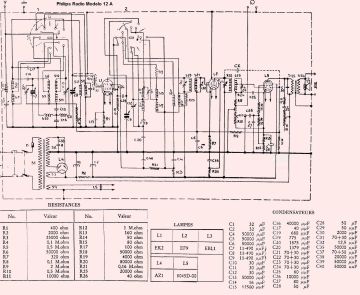 Philips 12A 26 schematic circuit diagram